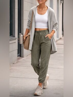 Gap Olive Jogger Pants - Casual Comfort 100% Lyocell